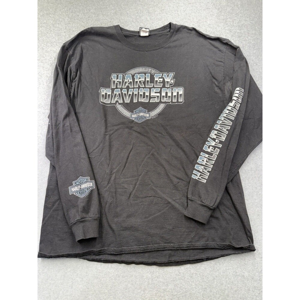 Harley-Davidson Rocky Top Pigeon Forge TN Black Long Sleeve Graphic T-Shirt 2XL
